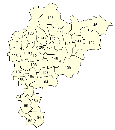 Map of Rhein-Ruhr-Gebiet