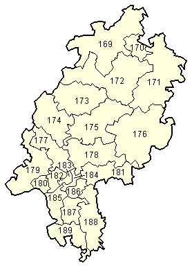 Map of Hessen