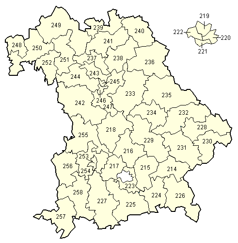 Map of Bayern
